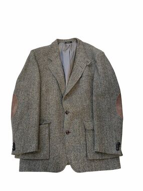 Vintage Orvis Wool Herringbone Tweed Sport Blazer Jacket Mens 44L USA 90s